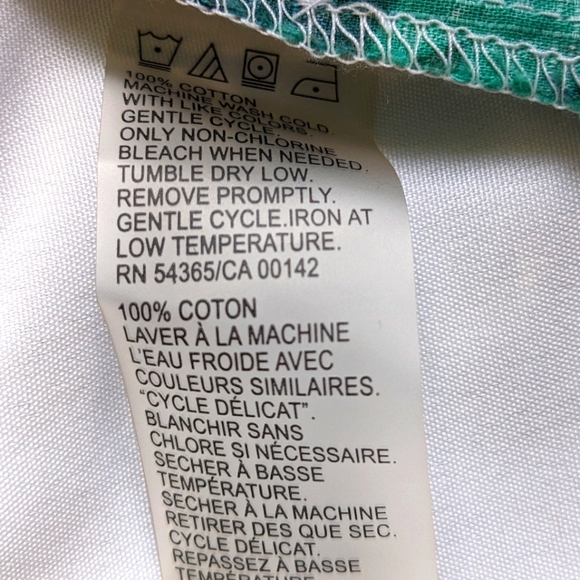 Women's Button Down Blouse/Top. Blue, Green and White. Size 18p. Alia Petite. - Picture 5 of 8